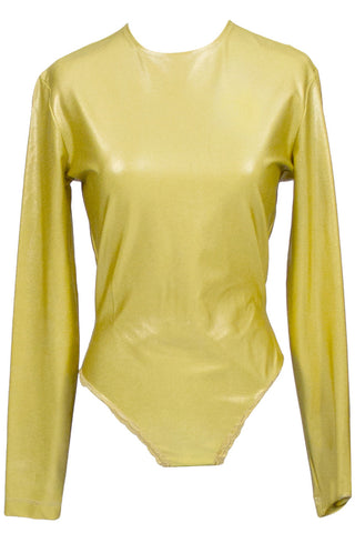 Vintage gold Donna Karan body suit top - Dressing Vintage