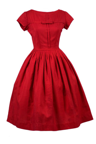 Vintage little girl's 1950s red party dress I Magnin children's collection - Dressing Vintage