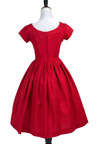 Vintage little girl's 1950s red party dress I Magnin children's collection - Dressing Vintage