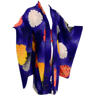 1930's silk vintage purple kimono haori style