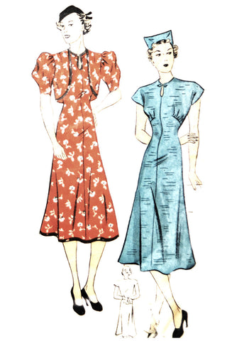 Superior Pattern 351 Sears Roebuck 1930s vintage dress and bolero 36B - Dressing Vintage