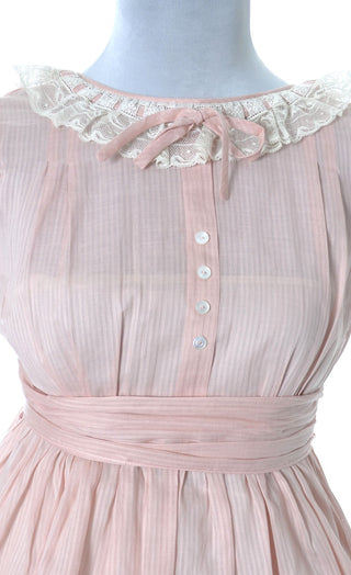 1940's Vintage Nathan Krauskopf Little Girl's Pink Dress - Dressing Vintage