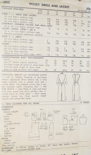 Advance 6802 Vintage Sewing Pattern Howard Greer Dress 36B - Dressing Vintage