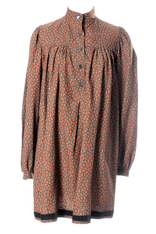 1970's YSL Vintage Dress Paisley Russian Peasant Style by Yves Saint Laurent - Dressing Vintage