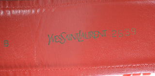 1970's Red YSL Yves Saint Laurent Rive Gauche Vintage Belt Russian Style - Dressing Vintage
