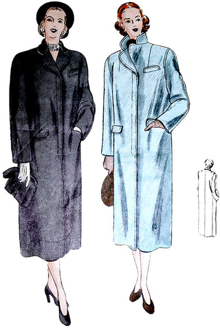 Vogue 6323 Vintage Coat Pattern 1940s