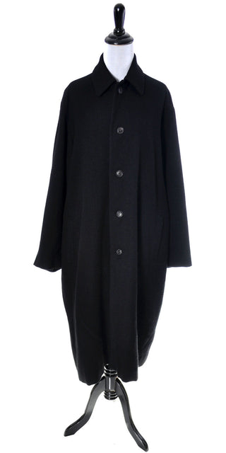 Y's Yohji Yamamoto Japan vintage black wool Cocoon Coat - Dressing Vintage