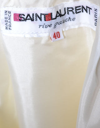 1970's NEVER WORN Yves Saint Laurent Rive Gauche YSL White Wool Vintage Skirt - Dressing Vintage