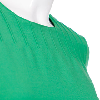 Italian 1960s Vintage Guido Ruggeri Green Short Sleeve Dress