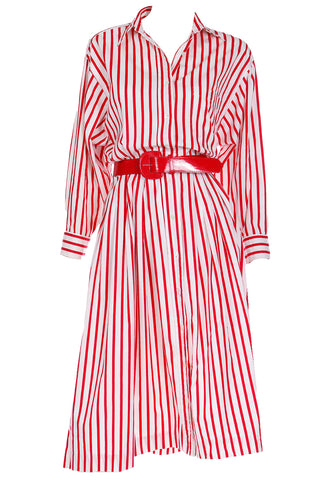 Vintage Ralph Lauren shirtdress with red and white stripes