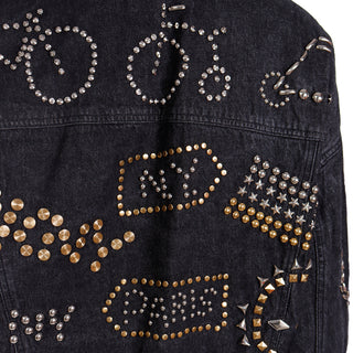 1980s Novelty Studded DKNY Vintage Denim Jacket