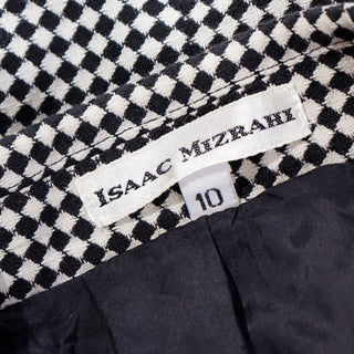 1990s Isaac Mizrahi Vintage Black and White Diamond Checked Blazer Jacket