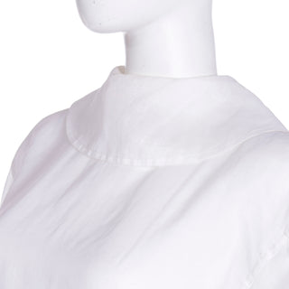 1990s Isaac Mizrahi White Organza Cotton Blouse