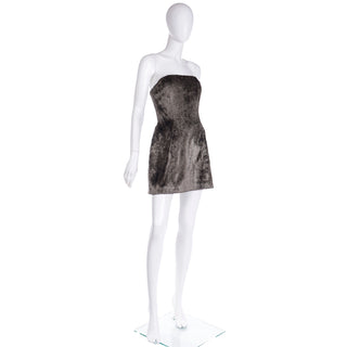 F/W 1994 Isaac Mizrahi Faux Fur Strapless Runway Dress Documented