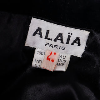 Rare F/W 1989 Azzedine Alaia Vintage Black Lamb Suede Cropped Runway Jacket