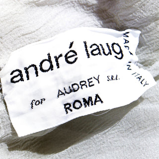 Vintgae 1970s André Laug For Audrey Roma Silk Chiffon Pastel Dot Maxi Dress