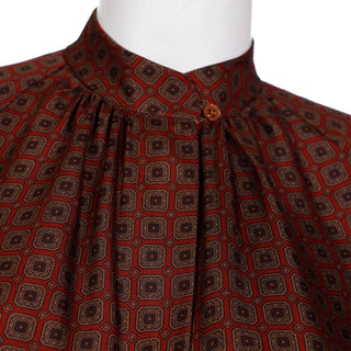 1970s Anne Klein Paisley Print Silk 3 Pc Skirt W Blouse & Jacket Outfit