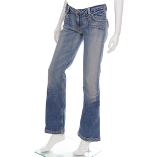 2000s Vintage Antik Denim Vintage Low Rise Denim Jeans w Appliques