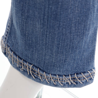 2000s Vintage Antik Denim Vintage Low Rise Denim flare Jeans with contrast stitching 