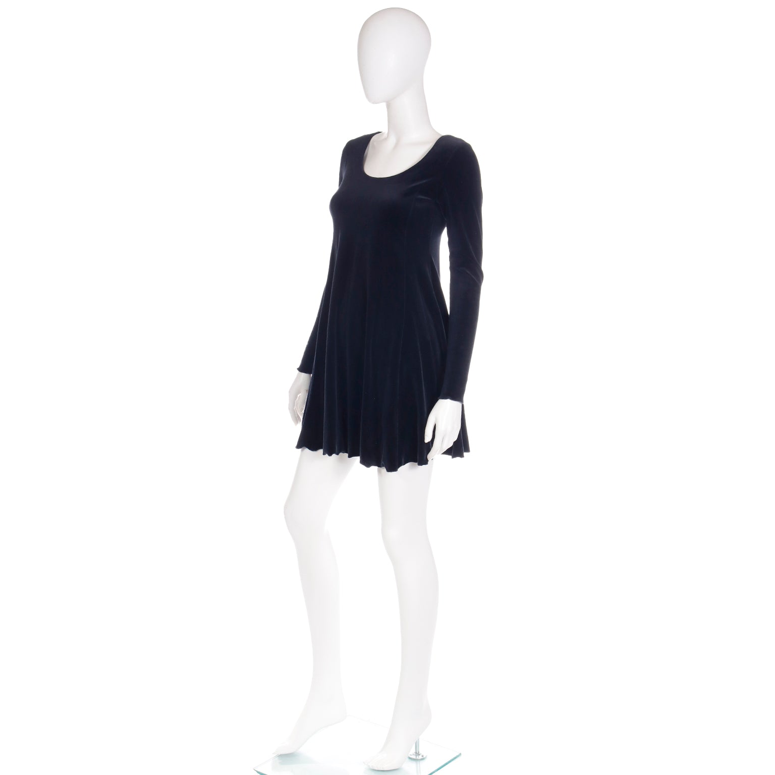 2000s Betsey Johnson Vintage Black Velvet Mini Dress Modig 2000s Betsey Johnson Vintage Black Velvet Mini Dress Modig