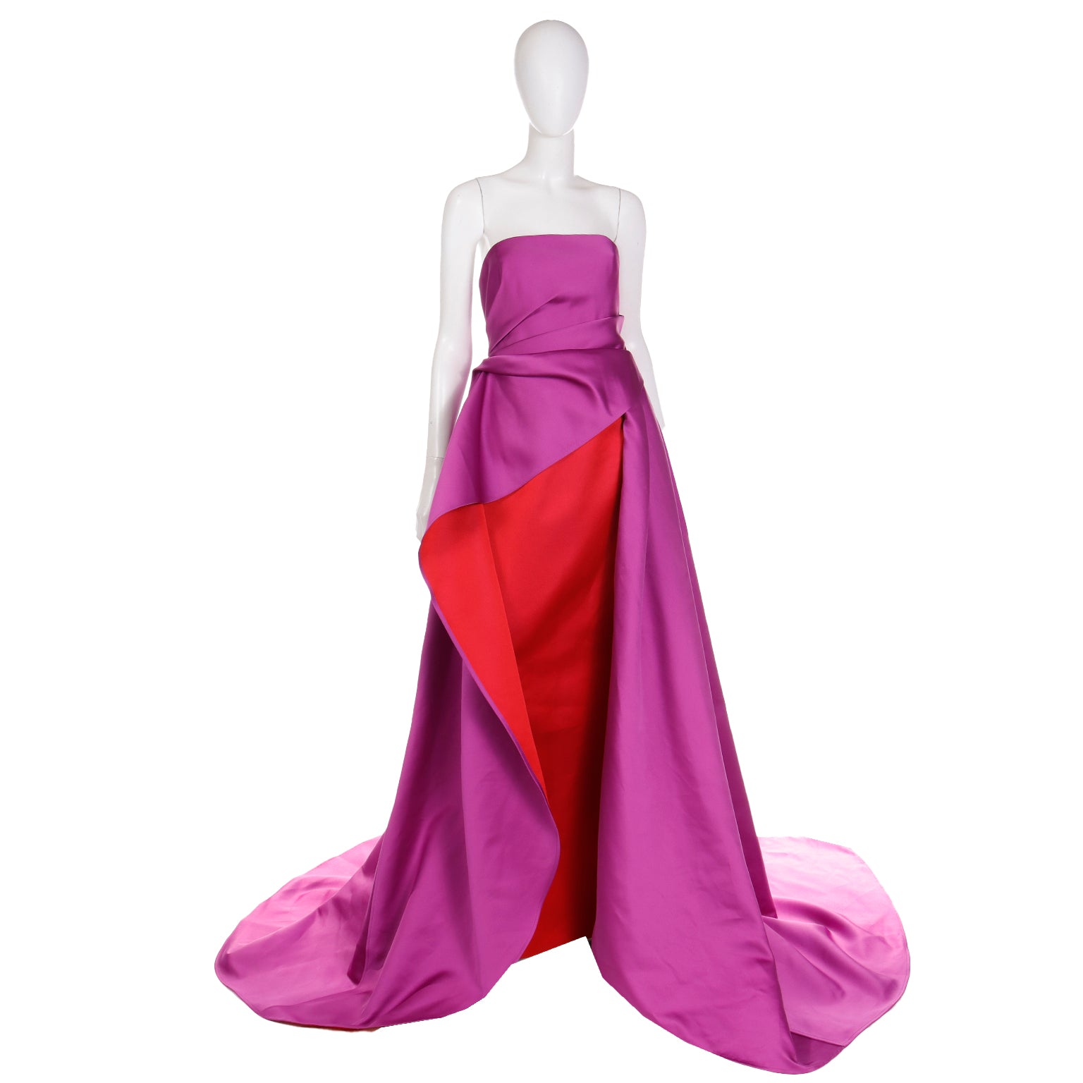 purple red dress A Line V Neck Purple High Low Satin Prom Dresses, High Low Purple Form jbydress