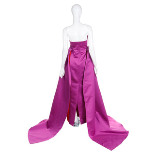 2022 Carolina Herrera Deadstock Strapless Red & Purple Strapless Evening Dress $5990