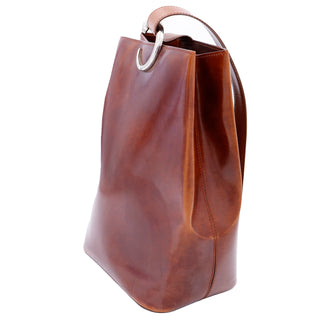 1990s Cartier Deep Brown Leather Panthere Shoulder Side Bag or Backpack