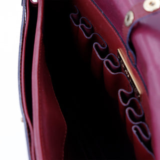 1970s Le Must de Cartier Vintage Bordeaux Leather Shoulder Bag Luxury handbag