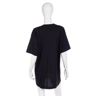 1990s Chanel Black Egoiste Cotton Tee Shirt