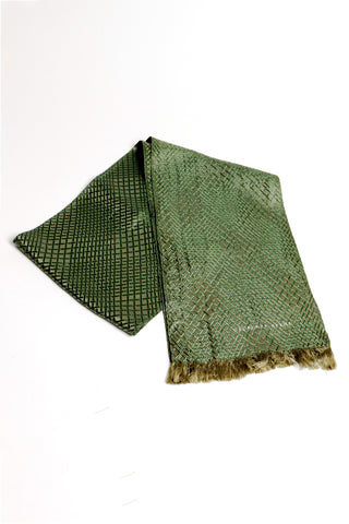 Chicago vintage gift set for him with Geoffrey Beene Textured Silk Green Scarf