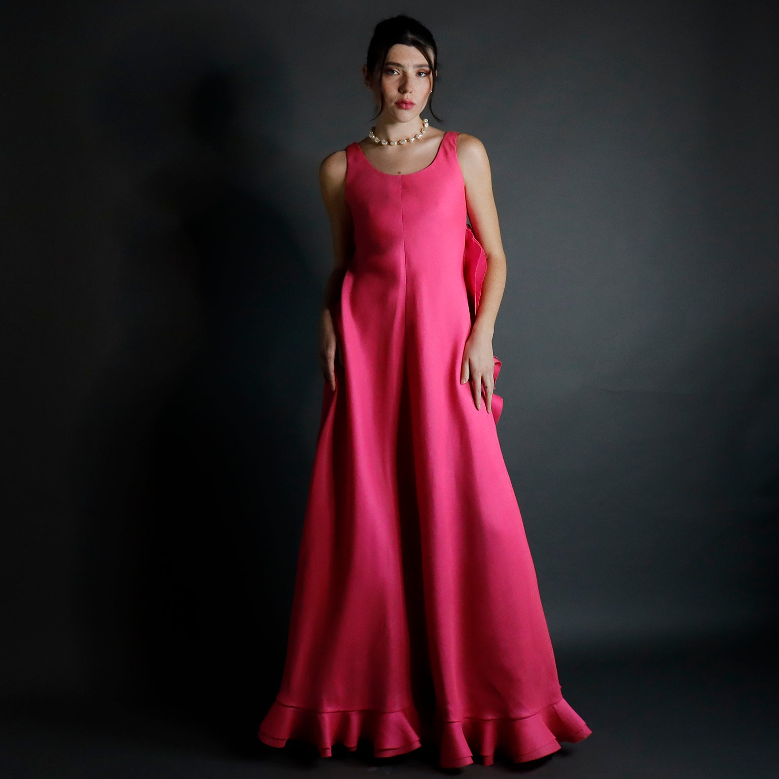 Christian Dior Haute Couture F/W 1971 Pink Evening Dress by Marc Bohan Modig Christian Dior Haute Couture F/W 1971 Pink Evening Dress by Marc Bohan Modig