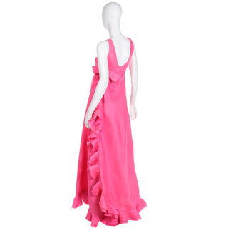 1971 Christian Dior Haute Couture Pink Evening Dress by Marc Bohan