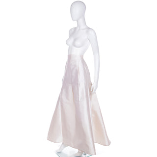 F/W 1995 Christian Lacroix Champagne Silk Full Length Evening Skirt