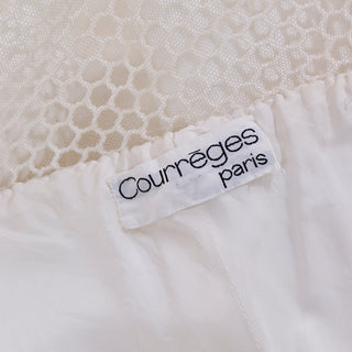 1960s Andre Courreges Paris Space Age White Vintage Dress