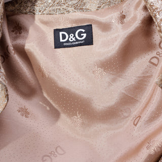 2000s Dolce & Gabbana D&G Gold Metallic Dress & Coat Amy Winehouse Rare