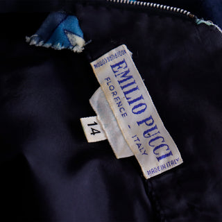 EMILIO PUCCI 70's printed velvet suit