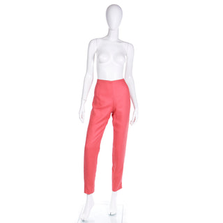 1990s Isaac Mizrahi Marilyn High Waisted Coral Trousers