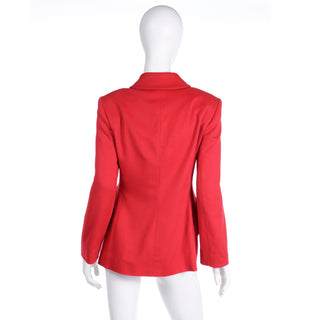 F/W 1995 Isaac Mizrahi Red Wool Double Breasted Jacket