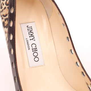 Jimmy Choo London Heels Leopard Print Pumps W Original Shoe Box Made in Italy 6.5