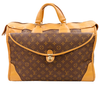 1980s Louis Vuitton Vintage Monogram Weekender Luggage Travel Bag With Lock