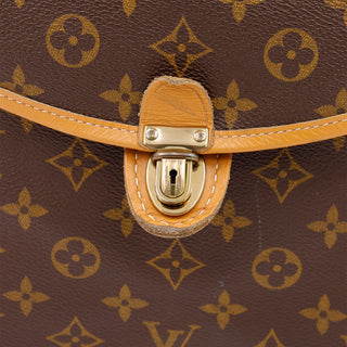 Top Handle 1980s Louis Vuitton Vintage Monogram Weekender Luggage Travel Bag with Lock