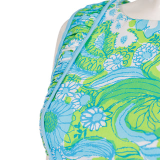 The Lilly Green & Blue Lilly Pulitzer Maxi Dress with piping