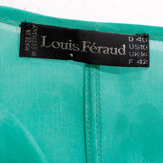 Louis-Feraud-Vintage-Silk-Organza-Green-Top-With-Peplum
