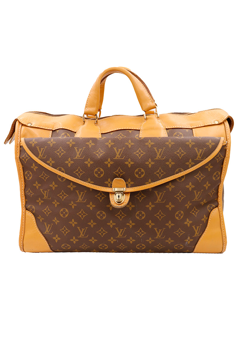 Louis Vuitton Large Monogram Duffel Bag Overnight Travel Keepall Rare  French Co