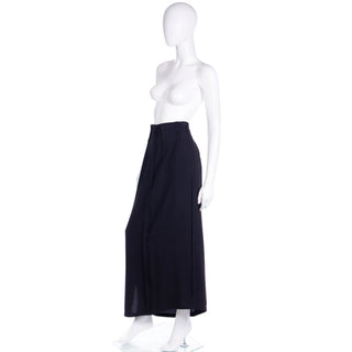 1990s Maison Margiela Vintage Deconstructed Inside Out Black Skirt