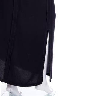 1990s Maison Margiela Vintage Deconstructed Inside Out Black Skirt