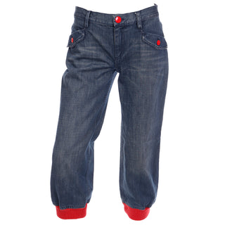 2000s Vintage Marc Jacobs Knicker Style Cropped Denim Jeans 100% Cotton