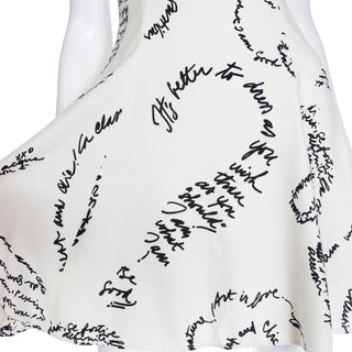 1995 Vintage Moschino Words Handwriting Print Dress w Fashion Advice and Art 