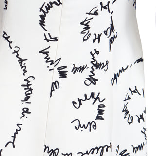 1995 Vintage Moschino Words Handwriting Print Dress w Fashion Advice