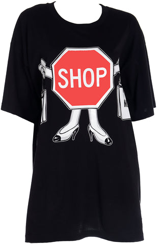 2000s Moschino Deadstock Shop Stop Sign T Shirt W Tags